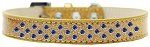 Sprinkles Ice Cream Dog Collar Blue Crystals (Color/Size: Size 20 Gold)