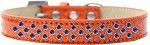 Sprinkles Ice Cream Dog Collar Blue Crystals (Color/Size: Size 20 Orange)
