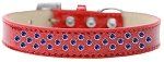 Sprinkles Ice Cream Dog Collar Blue Crystals (Color/Size: Size 20 Red)