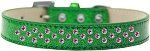 Sprinkles Ice Cream Dog Collar Bright Pink Crystals (Color/Size: Size 20 Emerald Green)