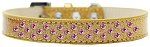 Sprinkles Ice Cream Dog Collar Bright Pink Crystals (Color/Size: Size 20 Gold)