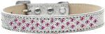Sprinkles Ice Cream Dog Collar Bright Pink Crystals (Color/Size: Size 20 Silver)