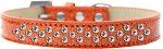 Sprinkles Ice Cream Dog Collar Clear Crystals (Color/Size: Size 20 Orange)