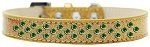 Sprinkles Ice Cream Dog Collar Emerald Green Crystals (Color/Size: Size 20 Gold)