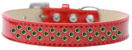 Sprinkles Ice Cream Dog Collar Emerald Green Crystals