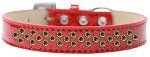 Sprinkles Ice Cream Dog Collar Emerald Green Crystals (Color/Size: Size 18 Red)