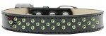 Sprinkles Ice Cream Dog Collar Lime Green Crystals (Color/Size: Size 20 Black)