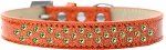 Sprinkles Ice Cream Dog Collar Lime Green Crystals (Color/Size: Size 20 Orange)