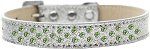 Sprinkles Ice Cream Dog Collar Lime Green Crystals (Color/Size: Size 20 Silver)