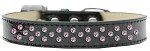 Sprinkles Ice Cream Dog Collar Light Pink Crystals (Color/Size: Size 20 Black)