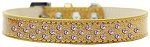 Sprinkles Ice Cream Dog Collar Light Pink Crystals (Color/Size: Size 20 Gold)