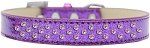 Sprinkles Ice Cream Dog Collar Light Pink Crystals (Color/Size: Size 20 Purple)