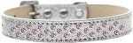 Sprinkles Ice Cream Dog Collar Light Pink Crystals (Color/Size: Size 20 Silver)