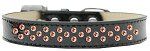 Sprinkles Ice Cream Dog Collar Orange Crystals (Color/Size: Size 20 Black)