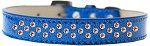 Sprinkles Ice Cream Dog Collar Orange Crystals (Color/Size: Size 20 Blue)