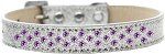Sprinkles Ice Cream Dog Collar Purple Crystals (Color/Size: Size 20 Silver)