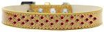 Sprinkles Ice Cream Dog Collar Red Crystals (Color/Size: Size 20 Gold)