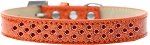 Sprinkles Ice Cream Dog Collar Red Crystals (Color/Size: Size 20 Orange)