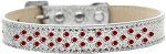 Sprinkles Ice Cream Dog Collar Red Crystals (Color/Size: Size 20 Silver)