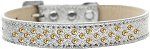 Sprinkles Ice Cream Dog Collar Yellow Crystals (Color/Size: Size 20 Silver)