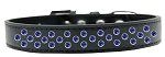 Sprinkles Dog Collar Blue Crystals (Color/Size: Size 20 Black)