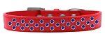 Sprinkles Dog Collar Blue Crystals (Color/Size: Size 20 Red)