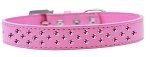 Sprinkles Dog Collar Bright Pink Crystals (Color/Size: Size 18 Bright Pink)
