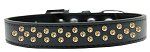 Sprinkles Dog Collar Yellow Crystals (Color/Size: Size 20 Black)