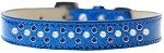 Sprinkles Ice Cream Dog Collar Pearl and Blue Crystals (Color/Size: Size 20 Blue)