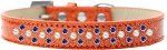 Sprinkles Ice Cream Dog Collar Pearl and Blue Crystals (Color/Size: Size 20 Orange)