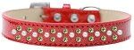 Sprinkles Ice Cream Dog Collar Pearl and Lime Green Crystals (Color/Size: Size 20 Red)