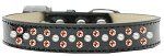 Sprinkles Ice Cream Dog Collar Pearl and Orange Crystals (Color/Size: Size 20 Black)