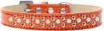 Sprinkles Ice Cream Dog Collar Pearl and Orange Crystals