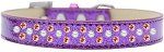 Sprinkles Ice Cream Dog Collar Pearl and Orange Crystals (Color/Size: Size 20 Purple)