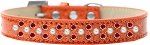 Sprinkles Ice Cream Dog Collar Pearl and Red Crystals (Color/Size: Size 20 Orange)