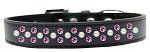 Sprinkles Dog Collar Pearl and Bright Pink Crystals (Color/Size: Size 20 Black)