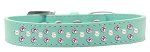 Sprinkles Dog Collar Pearl and Light Pink Crystals (Color/Size: Size 20 Aqua)