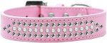 Ritz Pearl and Clear Crystal Dog Collar (Color/Size: Light Pink Size 20)