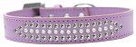 Ritz Pearl and Clear Crystal Dog Collar (Color/Size: Lavender Size 20)