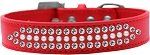 Ritz Pearl and Clear Crystal Dog Collar (Color/Size: Red Size 20)