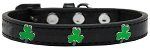 Shamrock Widget Dog Collar (Color/Size: Black Size 20)