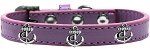 Silver Anchor Widget Dog Collar (Color/Size: Lavender Size 20)