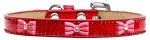 Pink Glitter Bow Widget Dog Collar (Color/Size: Red Ice Cream Size 20)