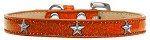 Silver Star Widget Dog Collar (Color/Size: Orange Ice Cream Size 20)