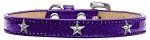 Silver Star Widget Dog Collar (Color/Size: Purple Ice Cream Size 20)