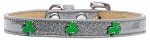 Shamrock Widget Dog Collar (Color/Size: Silver Ice Cream Size 20)