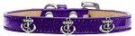 Silver Anchor Widget Dog Collar (Color/Size: Purple Ice Cream Size 20)