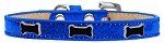 Black Bone Widget Dog Collar (Color/Size: Blue Ice Cream Size 20)