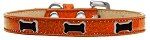 Black Bone Widget Dog Collar (Color/Size: Orange Ice Cream Size 20)