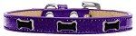 Black Bone Widget Dog Collar (Color/Size: Purple Ice Cream Size 20)